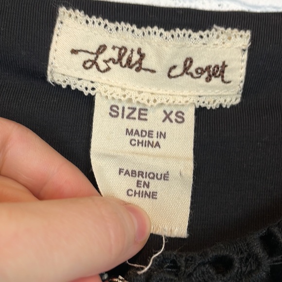 Anthropologie Lili’s Closet Black Lace Cropped Zip Up Jacket XS - Picture 4 of 9